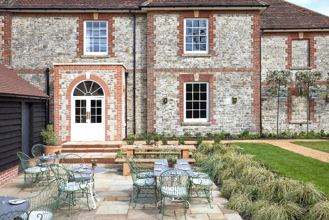 The Bradley Hare exterior with garden tables