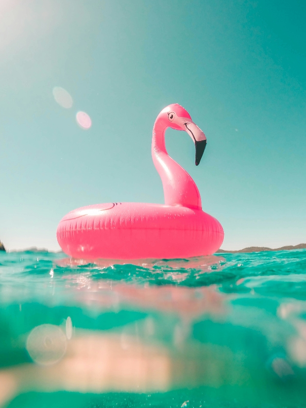 sea with beach floaty