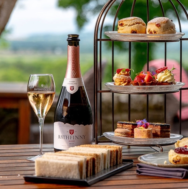 The Rathfinny Terrace wine and afternoon tea at The Feathered Nest